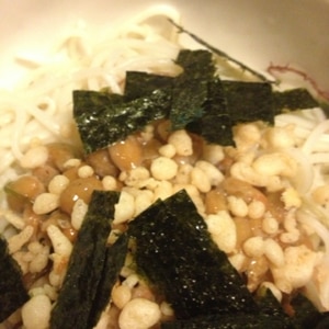 納豆と薬味たっぷり✿ぶっかけ素麺❤